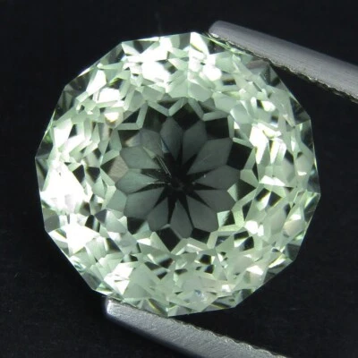 Piedra preciosa redonda corte personalizado amatista verde natural (prasiolita) 7,90 quilates hipnotizante Foto 1 de 4