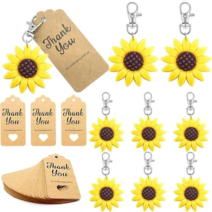 20 Sets Baby Shower Return Gifts for Guests for Adult, Sunflower Keychains + Tha - Picture 1 of 4