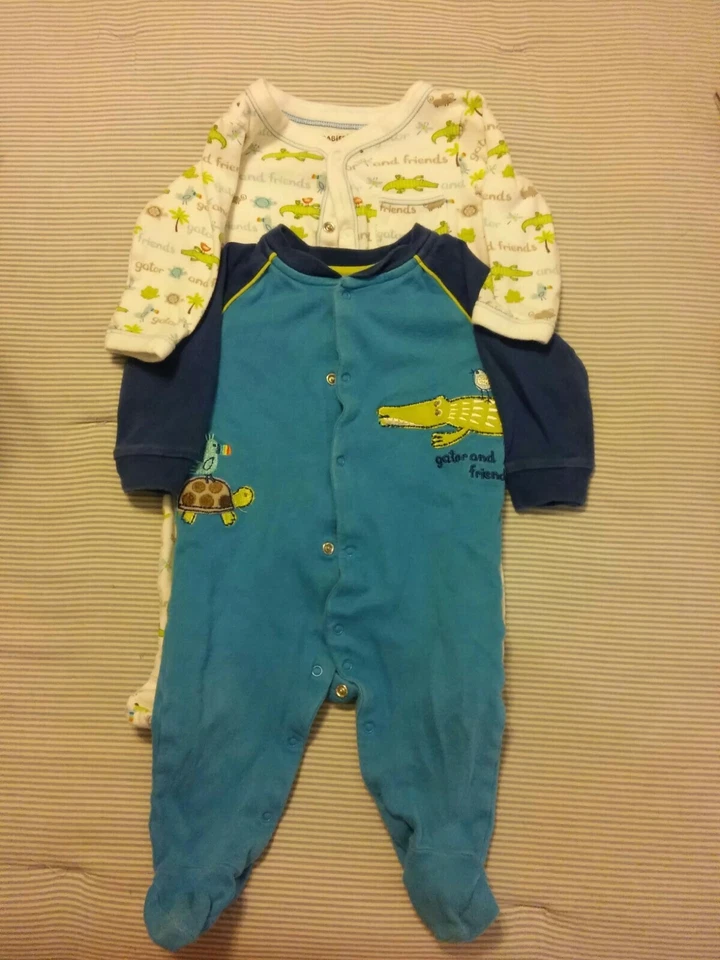Babies R Us Alligator Footed Pajamas Set Of 2 Size 6 Months - Image 1 of 1