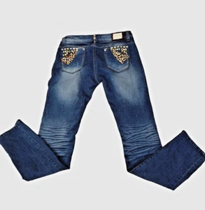 True Rock Low Rise Skiny Jeans Size 13-14 Beaded Jeans  - Picture 1 of 9