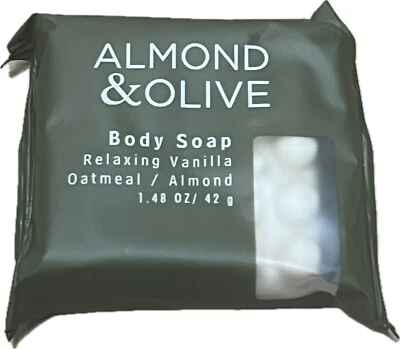 20 JYPESA HILTON Almond & Olive BODY SOAP BAR Vanilla Oatmeal Milled 1.48 oz Lot - Image 1 of 2