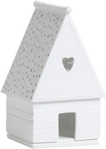 Ruedas faro pan de jengibre corazón luz de té luz de viento porcelana candelabro - Imagen 1 de 3