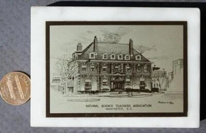 Asociación Nacional de Enseñanza de Ciencias de Washington DC 1970-80 era Pisapapeles de mármol-- - Imagen 1 de 1