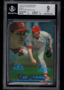 1997 FLAIR SHOWCASE ROW 1 LEGACY #138 CURT SCHILLING PHILLIES #43/100 BGS 9 MINT - Picture 1 of 2
