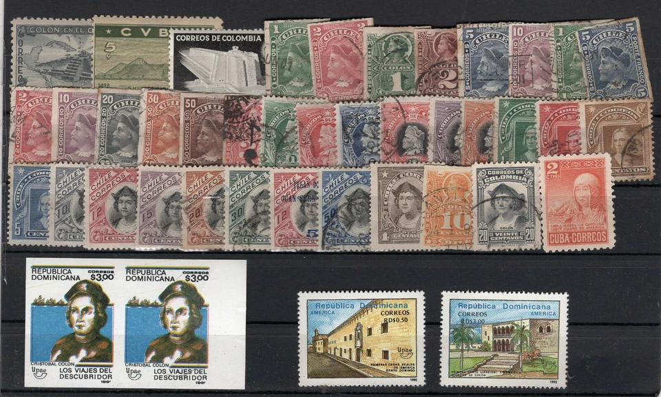 COLUMBUS - 42 OLD & MODERN DIFFERENT STAMPS, VF - Image 1 of 1