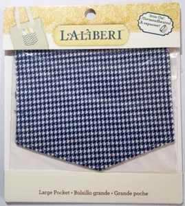 EK Success Brands LALIBERI Large Pocket Iron-On Applique – HOUNDSTOOTH - 1 pc - Picture 1 of 2