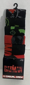 NEW MENS THE Batman Bioworld 6 PAIR CASUAL CREW SOCKS Shoe Sz 8-12 - Picture 1 of 9