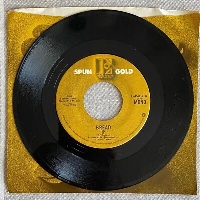 Bread - If / Mother Freedom 7" Mint- Vinyl 45 Elektra E-45057 Original Sleeve - Image 1 of 2