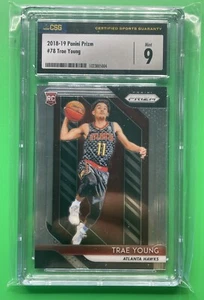 2018-19 Panini Prizm #78 Trae Young RC Rookie CSG 9 Mint CGC - Picture 1 of 2