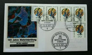 [SJ] Germany Berlin 100 Years Material Testing 1971 Lab Science (stamp FDC) - Picture 1 of 5