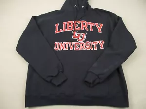 Liberty Flames Sweatshirt Men Extra Large Navy Champion LU Pullover NCAA XL * - Picture 1 of 9