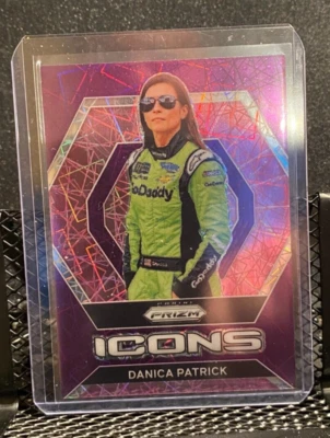 Danica Patrick  2022 Prizm  ICONS Purple Velocity #114/199 Card # 86 - Image 1 of 2
