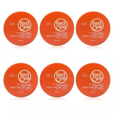 RedOne Aqua Hair Gel Wax Full Force Orange, (6er Pack) 150ml - Bild 1 von 2
