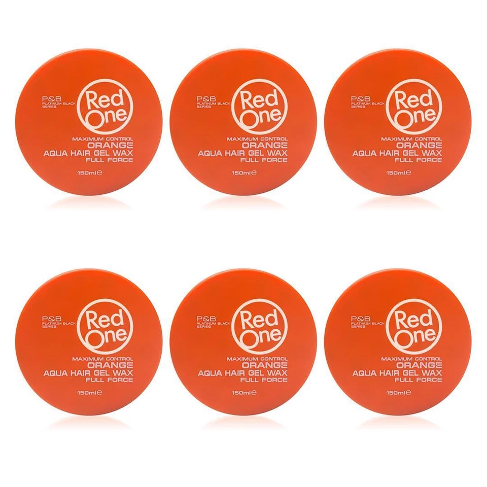 RedOne Aqua Hair Gel Wax Full Force Orange, (6er Pack) 150ml - Bild 1 von 2