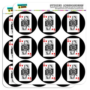 Playing Cards Queen of Hearts 2" Scrapbooking Crafting Stickers - Picture 1 of 1
