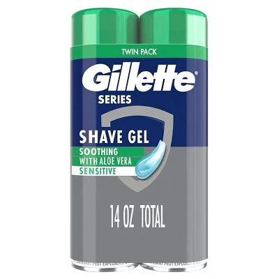 Gillette Series 3X Action Shave Gel Sensitive Twin Pack 7 Oz Pack of 2 Packag... - Image 1 of 4