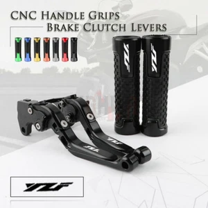 Motorcycle Handle Grips & Foldable Brake Clutch Lever for YAMAHA YZF R1 99-01 - Picture 1 of 11