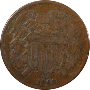 1869 Two (2) Cent Piece Great Deals From The Executive Coin Company - Picture 1 of 2