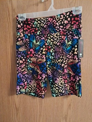 No Boundaries Multicolor Butterflies Bike Shorts Sz. M 7-9 - Image 1 of 4