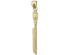 Colgante cuchillo mantequilla oro 14K - Imagen 1 de 6