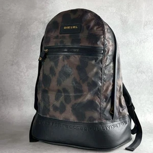 Mochila de camuflaje DIESEL para hombre Y2K 00s negra verde azul metálico - Imagen 1 de 10