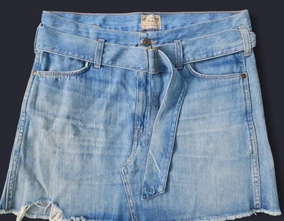 Polo Ralph Lauren Mujer Denim Falda Western Hebilla Cinturón Talla 2 Azul Jean Foto 1 de 4