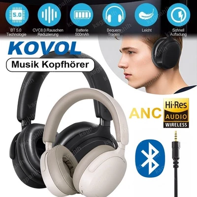 Bluetooth Wireless Headset Over Ear Kopfhörer Kabellos Geräuschisolation Stereo - Bild 1 von 4