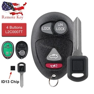 For 2001 2002 2003 2004 2005 Buick Century Remote Keyless Entry Key Fob + Key - Picture 1 of 10