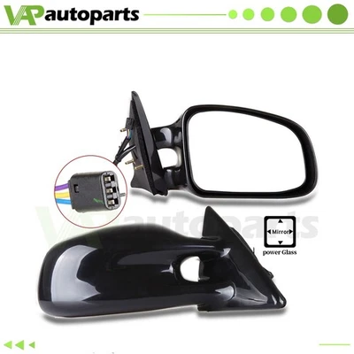 Par de espejos retrovisores laterales eléctricos izquierda+derecha para Pontiac Grand Am 99-03 negros Foto 1 de 4