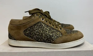 Jimmy Choo Damen-Sportschuhe grün oliv Wildleder Miami Schnürschuhe mit Karton UK-Größe 7 - Bild 1 von 14