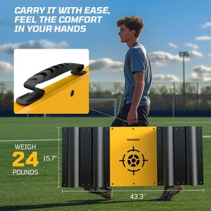 Soccer Training Equipment Rebounder Board w/ 2 Sandbags for Passing & Shooting - Picture 1 of 8