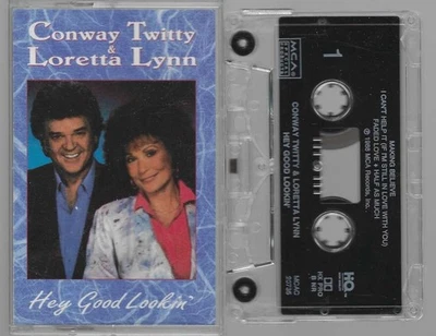 Conway Twitty & Loretta Lynn Hey Good Lookin' (Cassette, 1993 MCA) VG-VG+ - Image 1 of 3