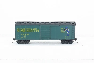 Coche de caja escala HO Roundhouse Susquehanna 40' "Susie Q" con Kadees NYSW 521 Foto 1 de 4