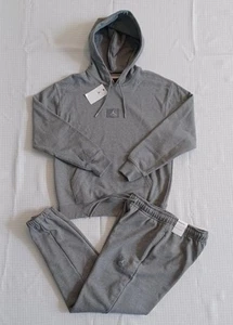 NEW MEN’S AIR JORDAN "FLIGHT" FLEECE SWEATSUIT ~ HEATHER GREY ~ SIZE MEDIUM - Picture 1 of 11