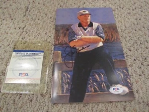 Jack Nicklaus Masters Augusta handsignierte Kieselstein Strand Kunstbroschüre PSA/DNA - Bild 1 von 3