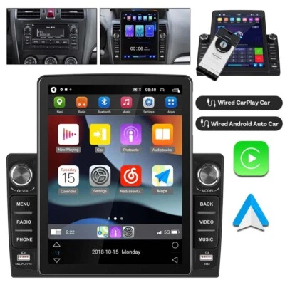 9.5" Pantalla Táctil Vertical Apple Carplay Android Auto BT Coche Estéreo Radio 2 Din Foto 1 de 4
