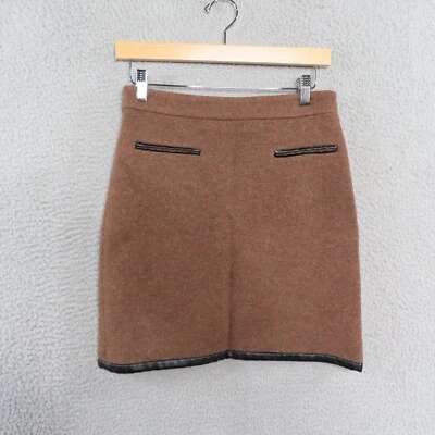 Falda Vintage Vivienne Tam 2 Lana Viscosa Rayón Forrada Años 90 Clásica Marrón Foto 1 de 4