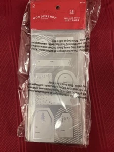 12 Packs of 16ct Metallic Sticker Gift Tags White/Silver - Wondershop™ - Picture 1 of 1