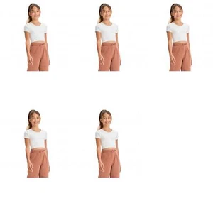 lOT OF 5 Art Class Sleeve Scoop Neck Seamless Cropped Top 89736362 S White - Picture 1 of 8