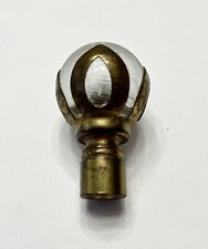 Antique Original 1930s 40s Glass Ball Brass Threaded Lamp Finial Vintage