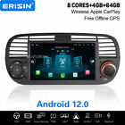 8-Core Android 12 DAB+ Car Stereo WiFi Navi 64GB CarPlay Fiat 500 500C 500S 500E