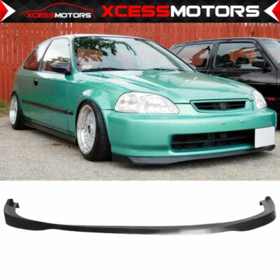 Fits 96-98 Honda Civic SIR Style Front Bumper Lip Chin Spoiler Unpainted - PU — 第 1/4 张图片