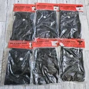 Guantes De Colección Cuero Sin Dedos Negros Acolchados Palma Motociclista Nuevo de Lote Antiguo Disfraz L-XL - Imagen 1 de 6