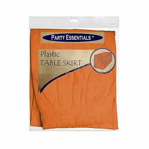 1 Party Essentials Table Skirts 29in. x 96in.-Orange - Picture 1 of 1