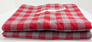 Red Gray Buffalo Check Plaid Flannel Fabric Snuggle Joann 2 pcs.3 yds. ea.Lot 2 - Picture 1 of 9