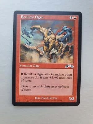 Reckless Ogre, MTG Exodus (1998), Common Red Creature NM - Image 1 of 2