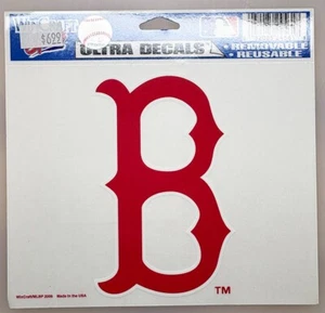 Boston RED SOX Red B Logo 6" Clear Vinyl Decal Car Window Sticker MLB - Picture 1 of 1