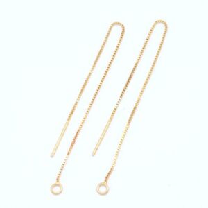 925 Sterling Silver Threader-Ear thread-Pull through earring findings-Ring-Pair