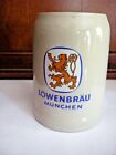  Stoneware Beer Stein Lowenbrau Munchen Germany