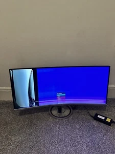 ASUS MX34VQ 34" Curved Gaming Monitor - Black ( Spares Or Repairs ) - Picture 1 of 8